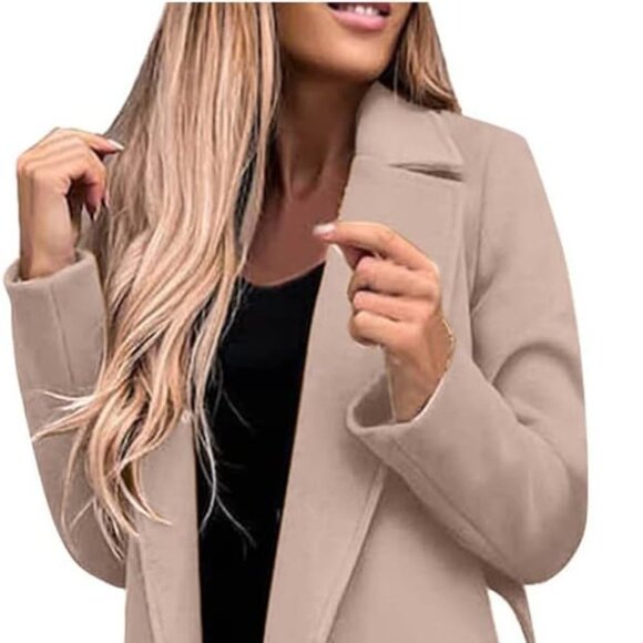 Beige Wool Coat - Picture 1 of 2